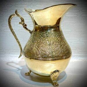 پارچ برنجی ۳پایه طرح طاووس / ART KAN 1259