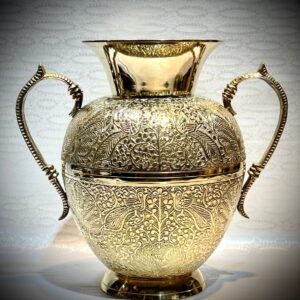 گلدان جار برنجی دو دسته سایز ۶ اینچ /ART KAN 1241