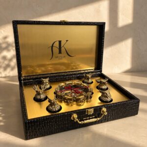 جعبه چرم 6 عددی سر حیوان بازیرسیگاری سناتور / GCH 410